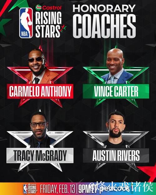 NBA新秀赛荣誉主帅名单出炉 麦蒂安东尼领衔 NBA新秀赛荣誉主帅名单出炉 麦蒂安东尼领衔